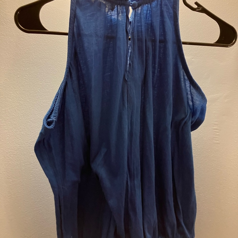 Elegant Blue Sleeveless Top